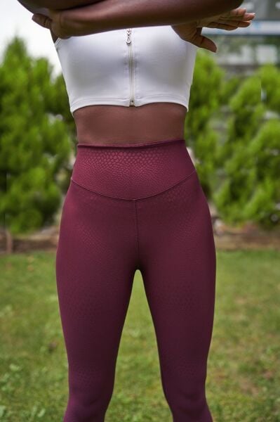 935 Leather Look Leggings Damson Color