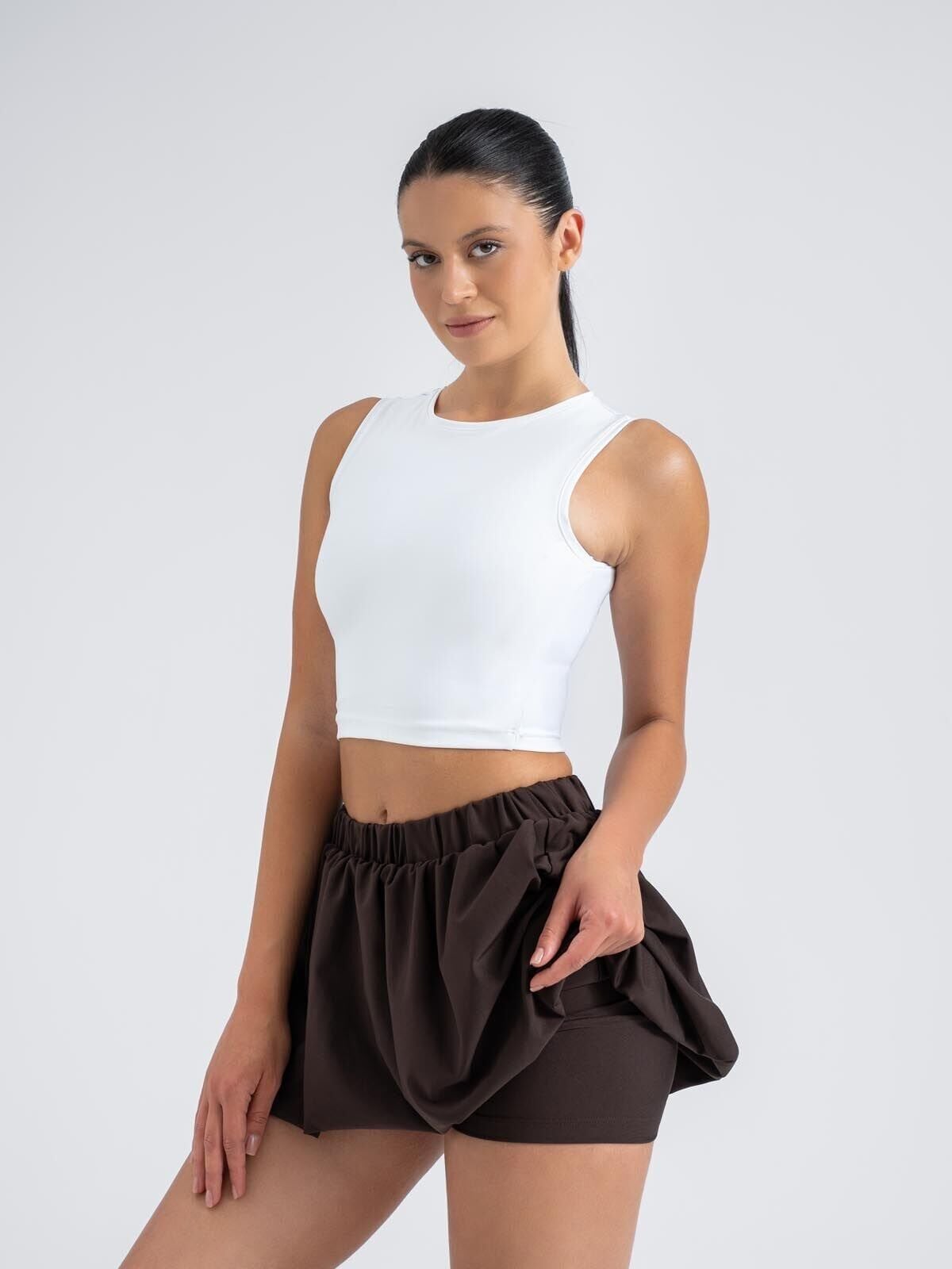 5103 Bubble Tennis - Padel Skirt Brown Color