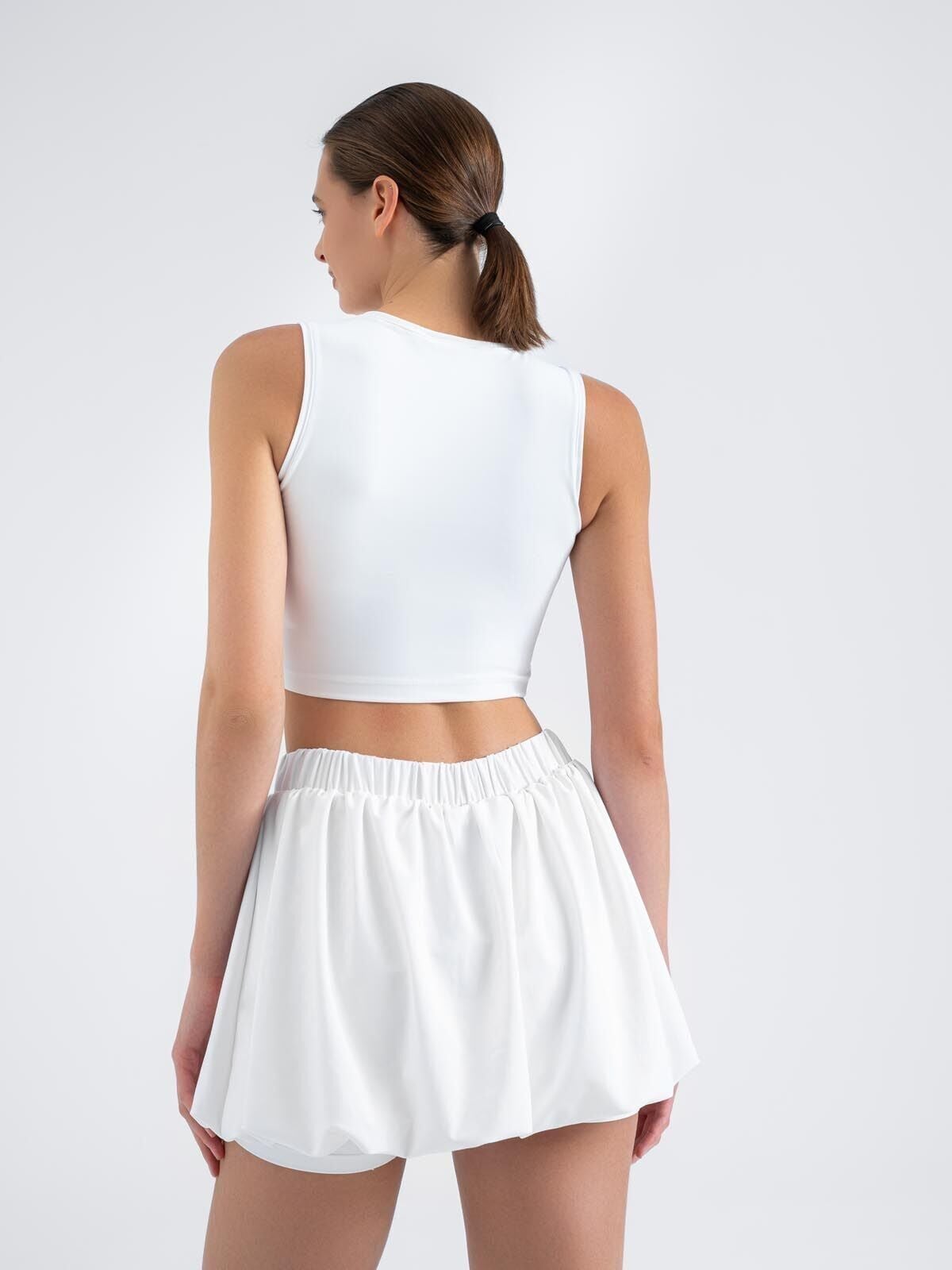 5102 Bumble Tenis-Padel Skirt White Color