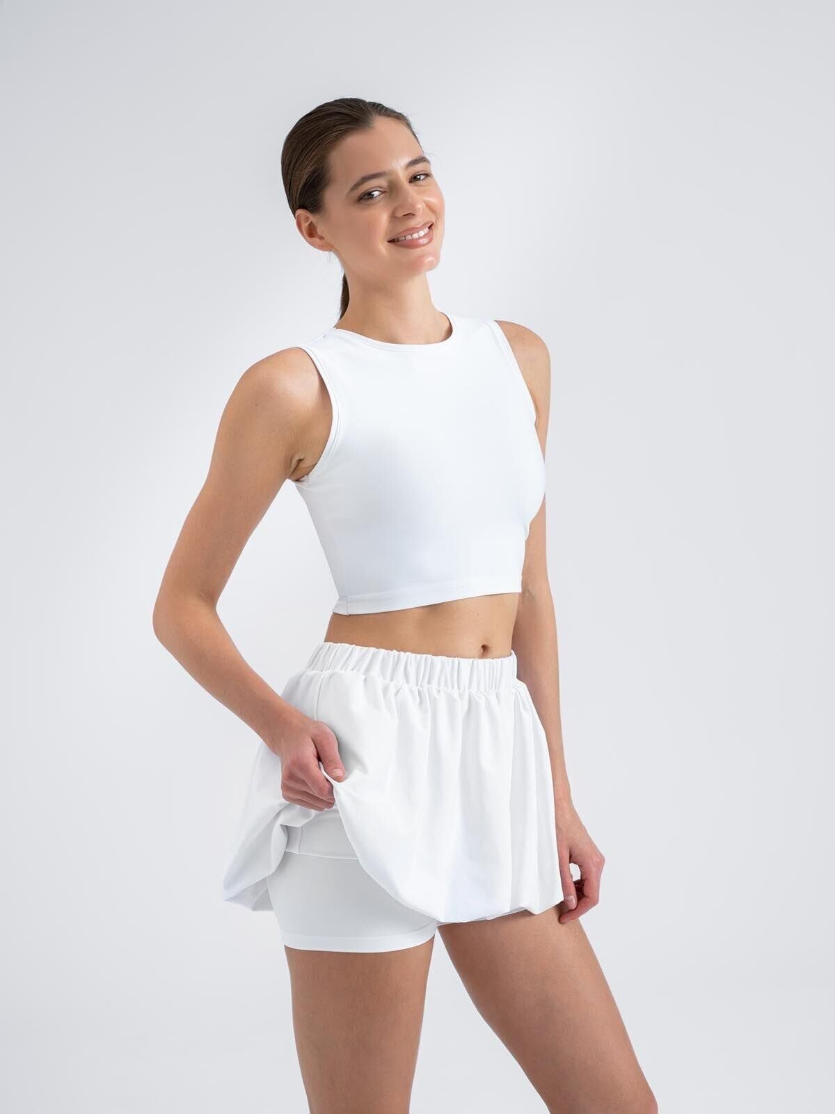 5102 Bumble Tenis-Padel Skirt White Color