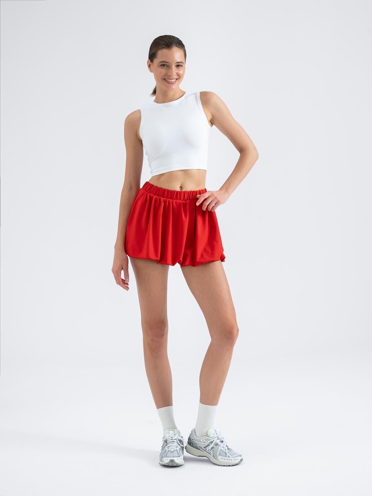 5101 Bubble Tenis-Padel Skirt Red Color