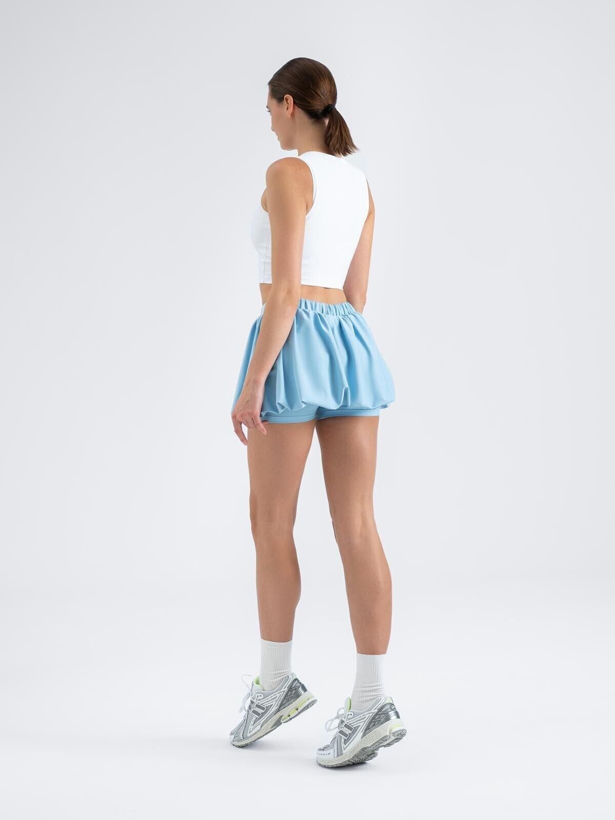 5104 Bubble Tenis-Padel Skirt Baby Blue Color