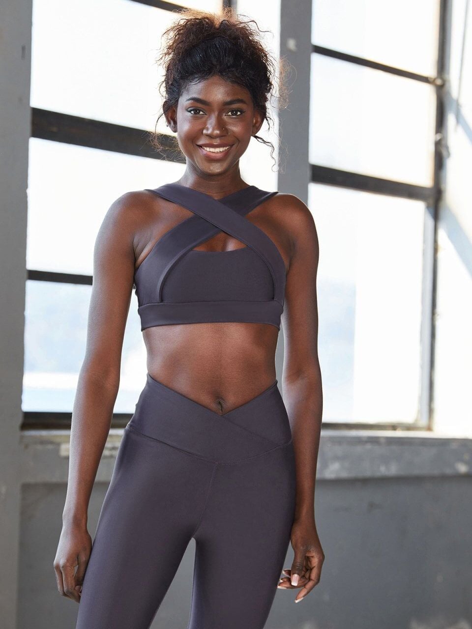 206 Decolette Design Spor Bra Antrasit Color