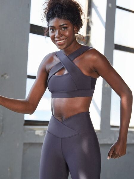 206 Decolette Design Spor Bra Antrasit Color