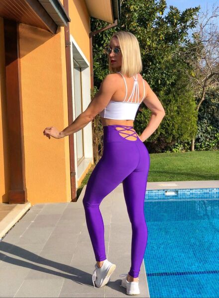871 Decolette Leggings Purple Color