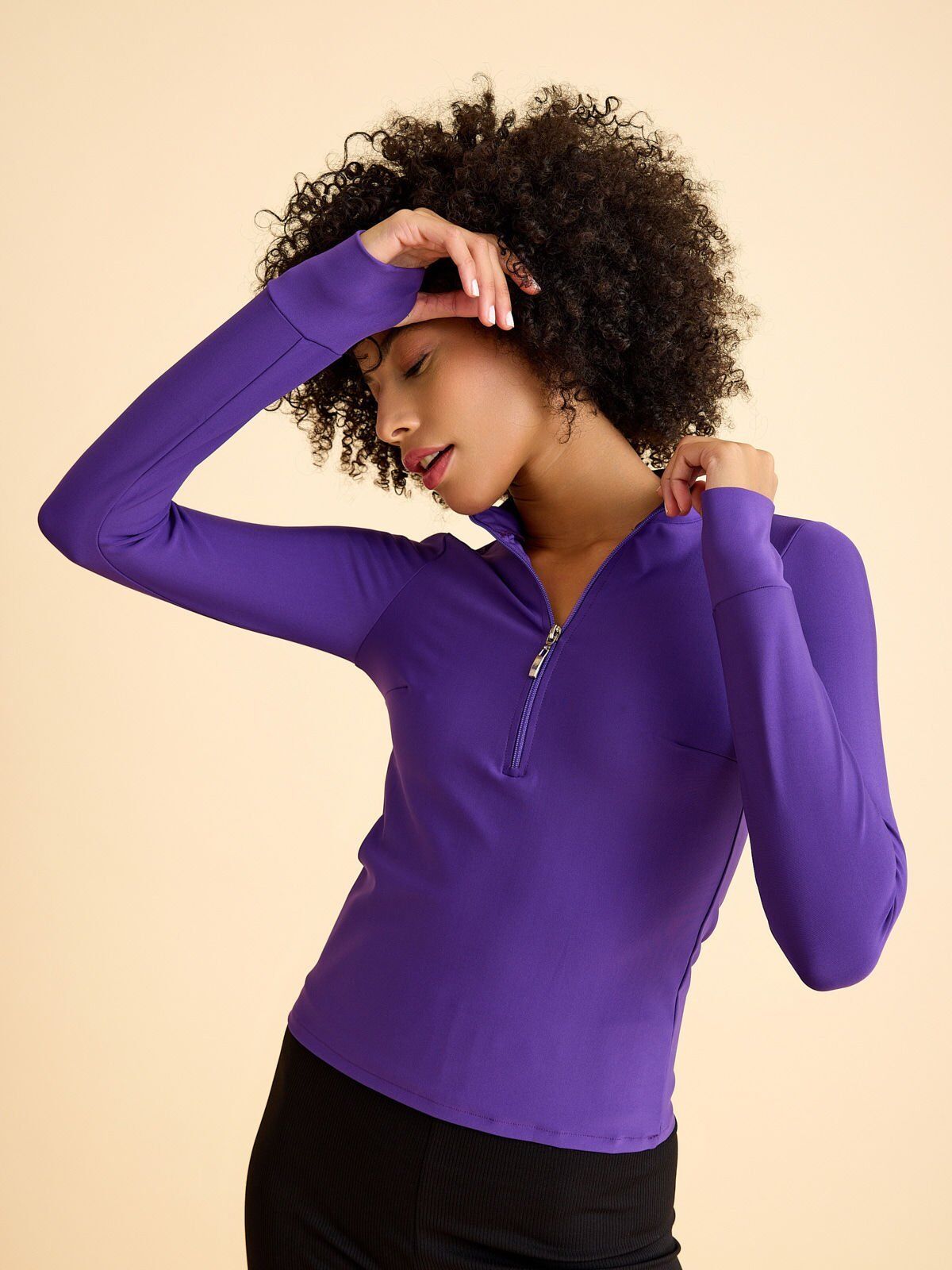 153 Top Wear With Finger Purple Color