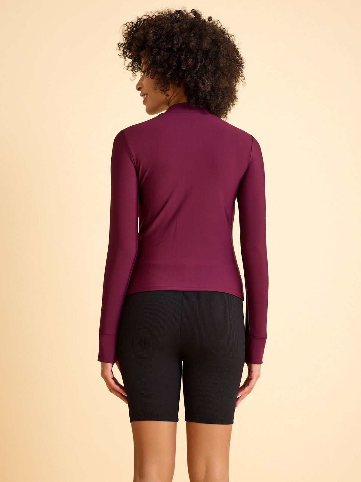 156 Top Wear With Finger Damson Color