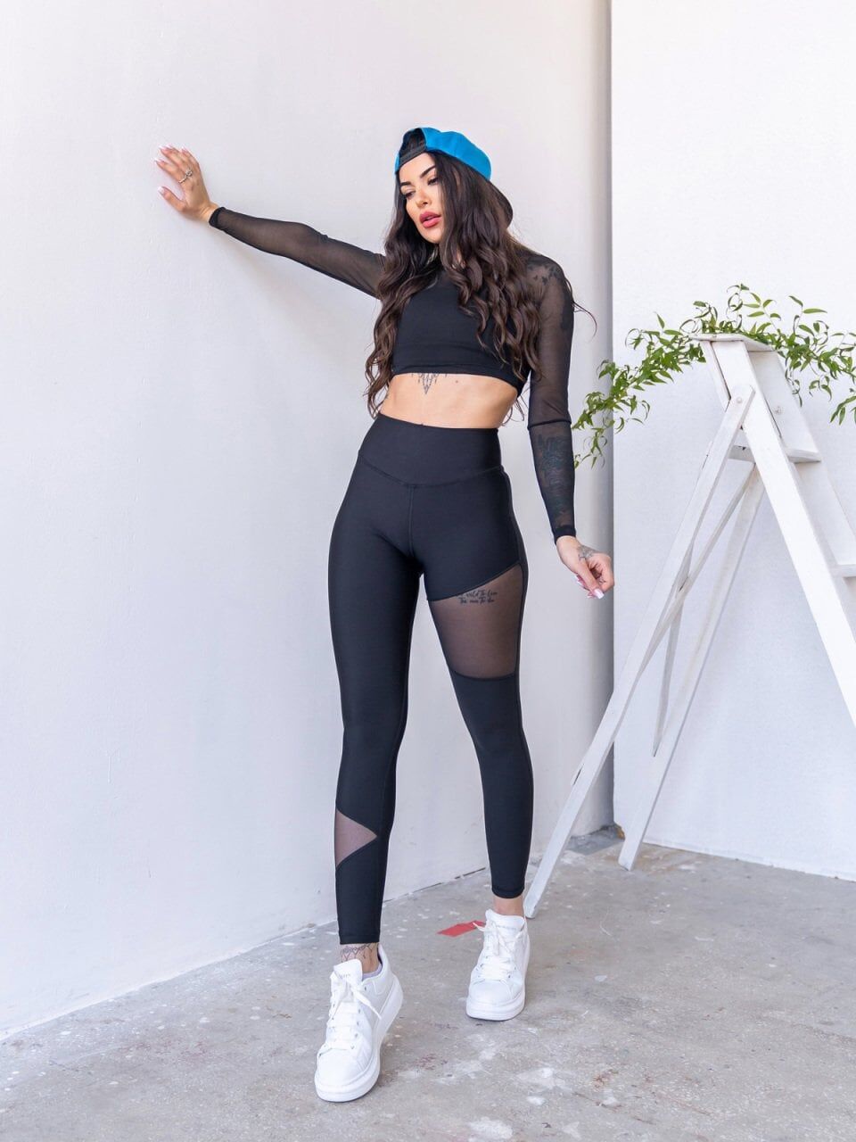1017 Tülle Detailed Leggings