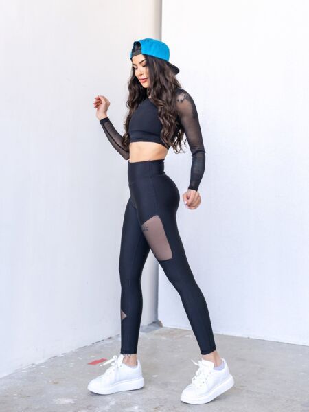 1017 Tülle Detailed Leggings