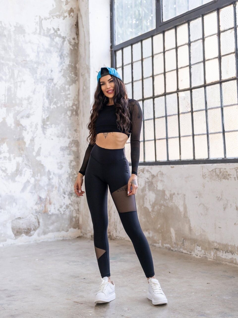 1017 Tülle Detailed Leggings