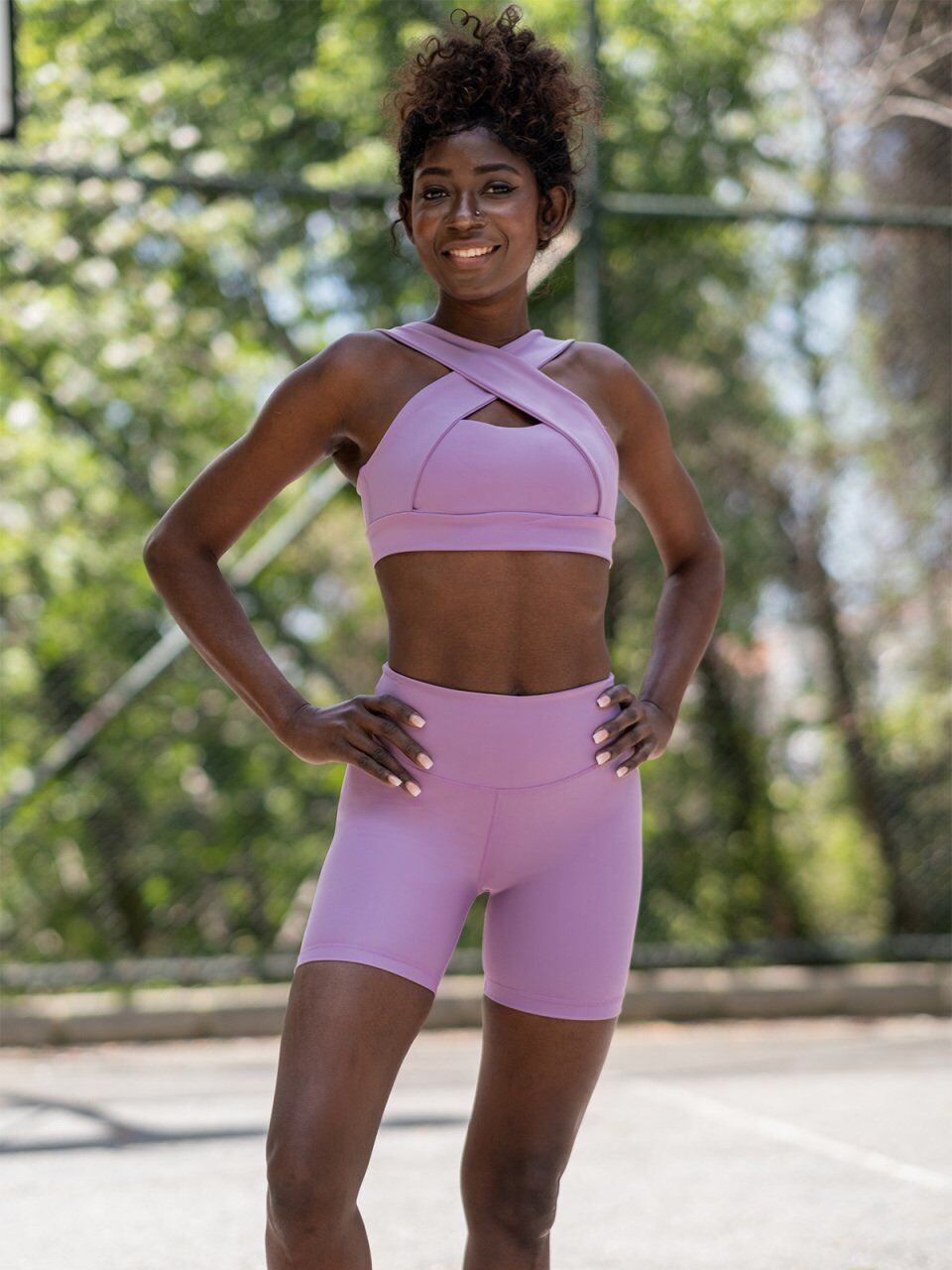 7014 Midi Leggings  Lilla Color