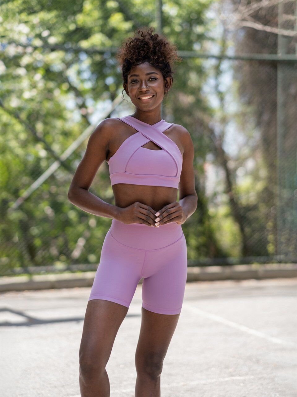 7014 Midi Leggings  Lilla Color