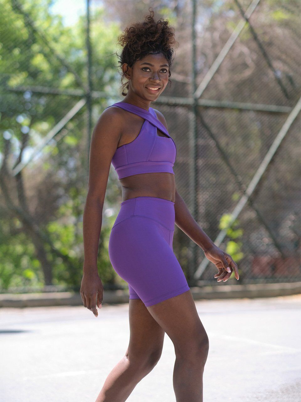 7015 Midi Leggings Purple Color