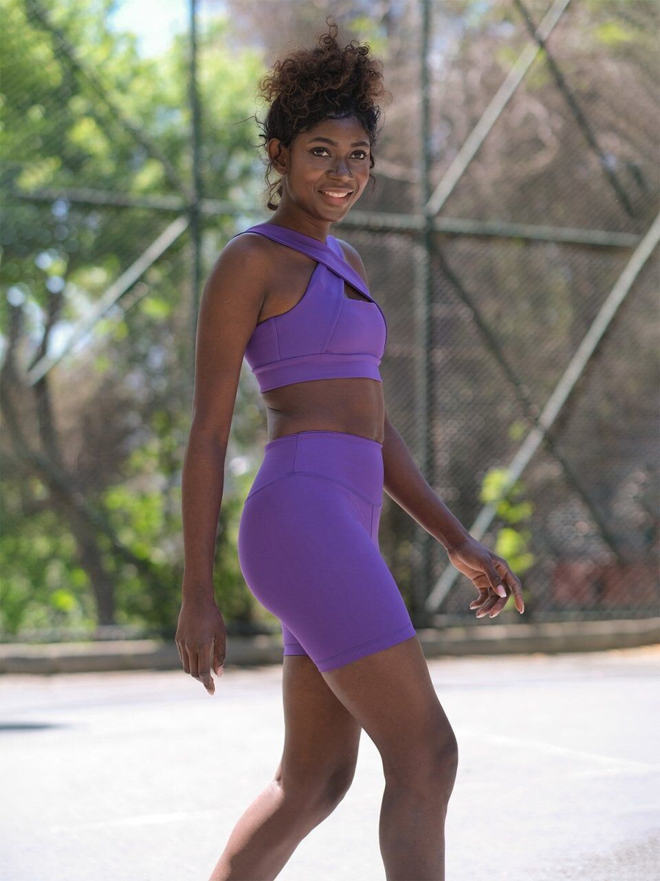 7015 Midi Leggings Purple Color