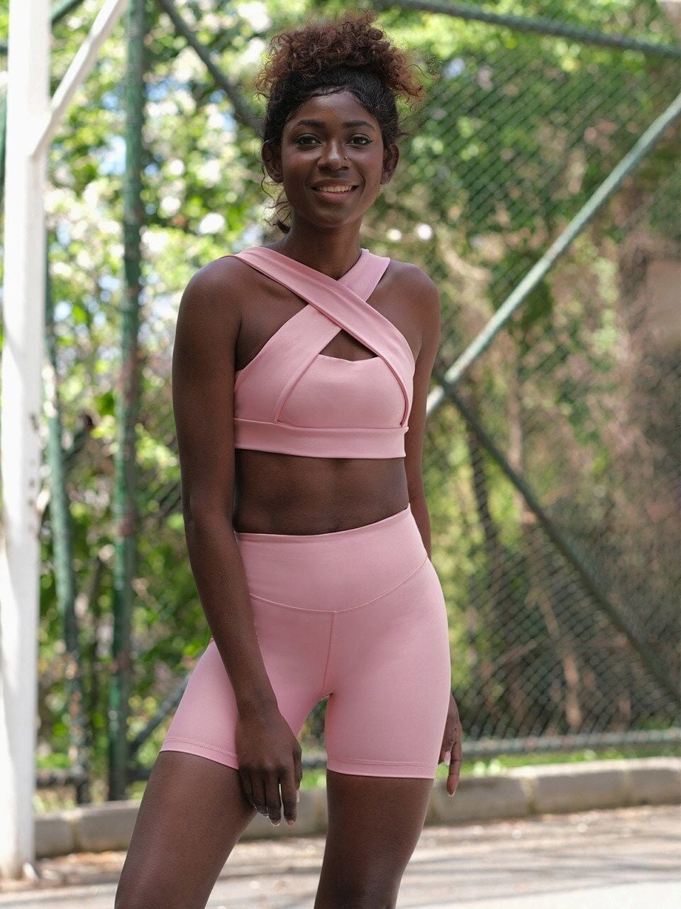 7017 Midi Leggings Rose Color