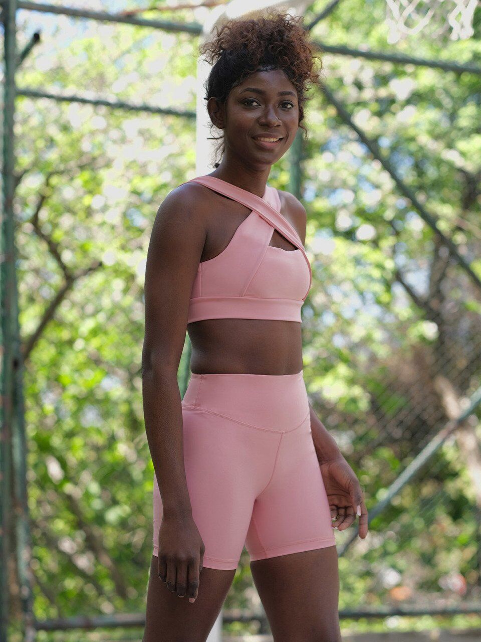 7017 Midi Leggings Rose Color