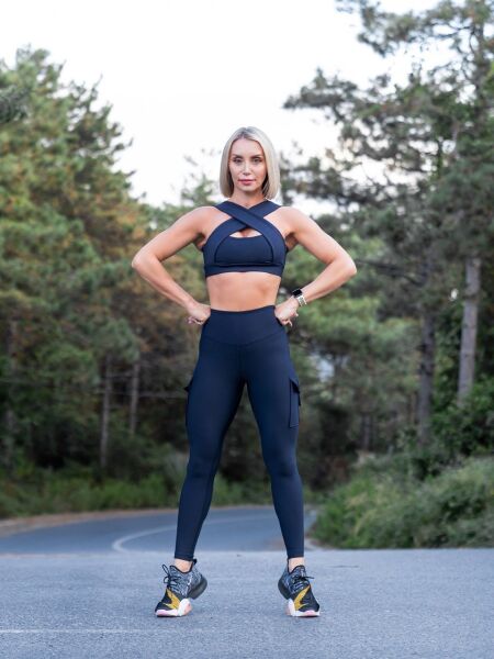 1141 Cargo Leggings Navy Blue