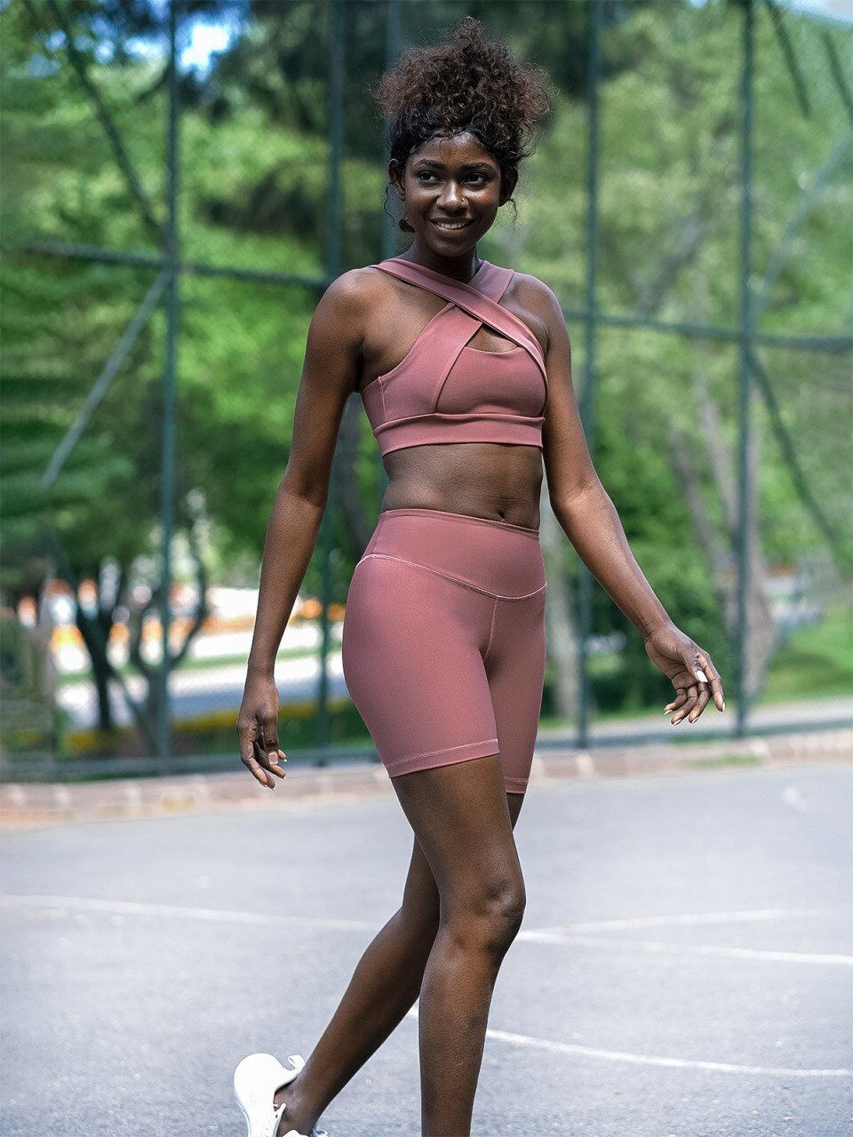 7018 Midi Leggings Dark Rose