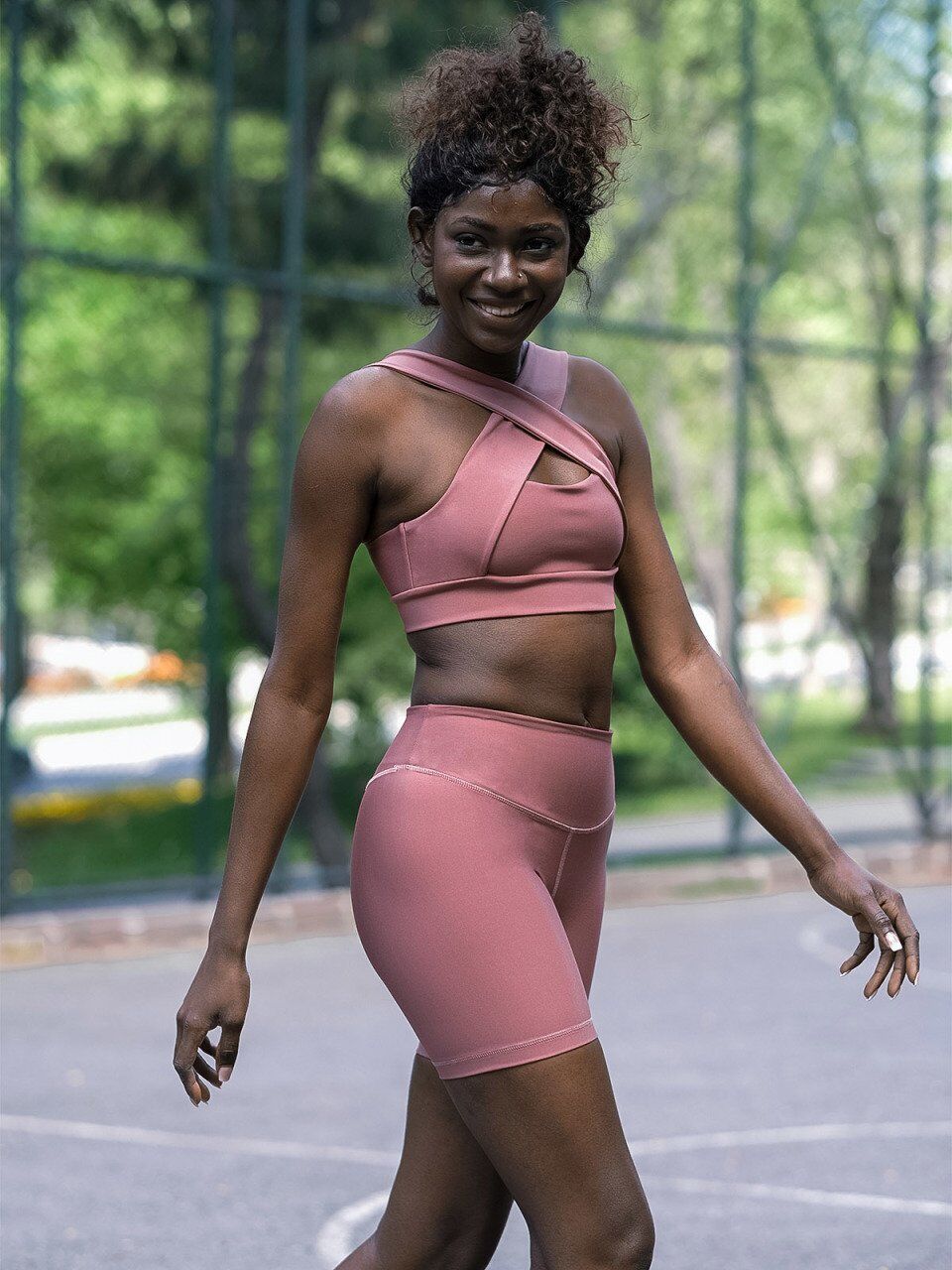 7018 Midi Leggings Dark Rose