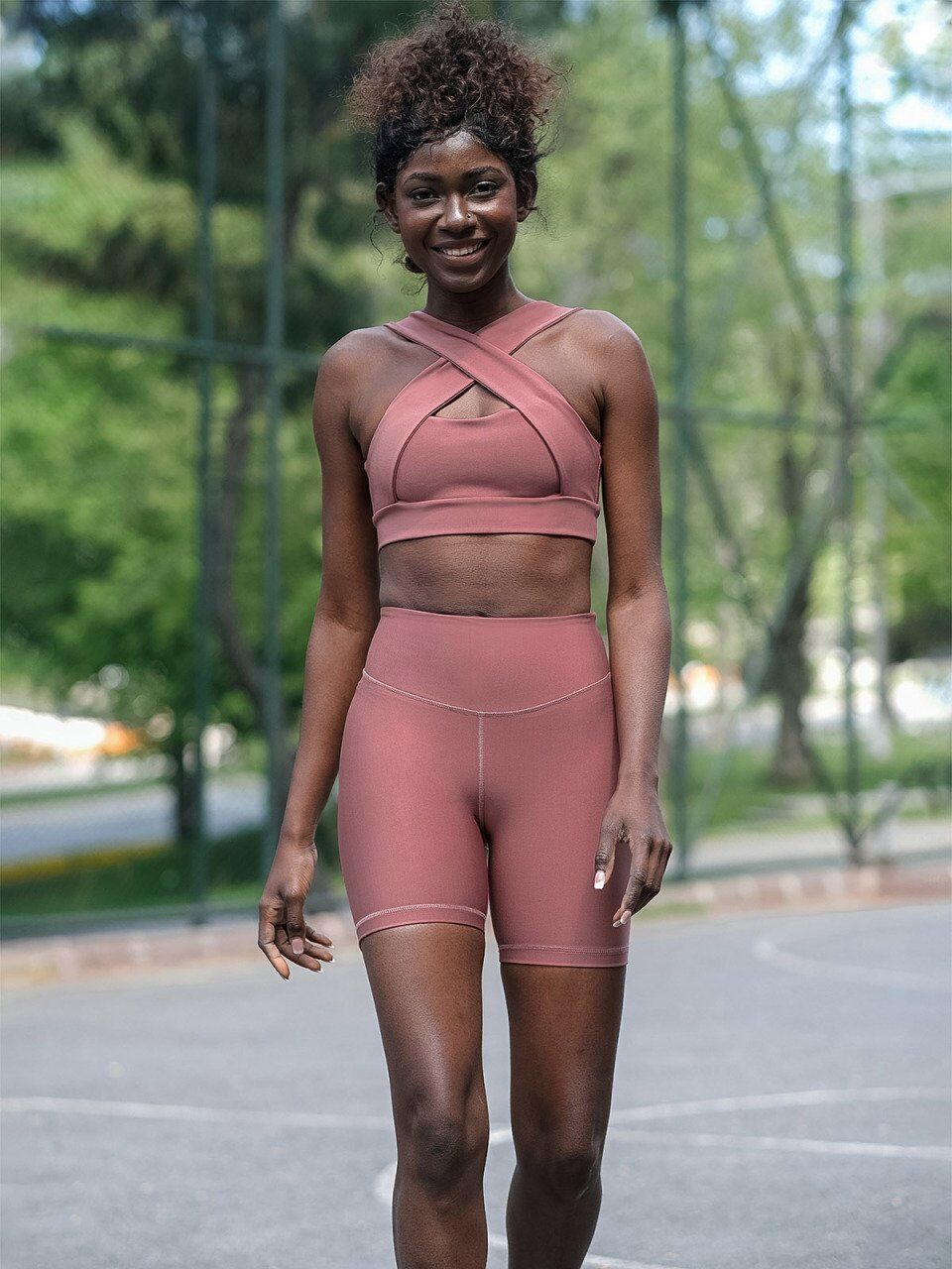 7018 Midi Leggings Dark Rose