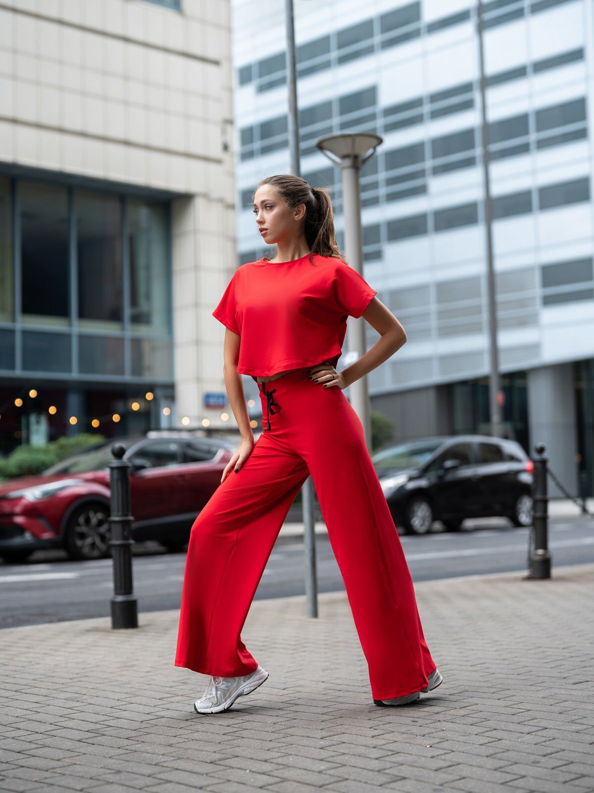 449 Mumbai Yoga Pant Red Color