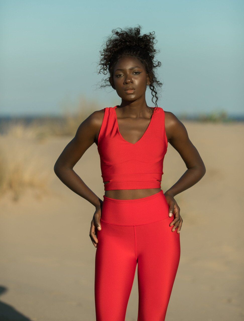 165 Thick Spor Bra Red Color