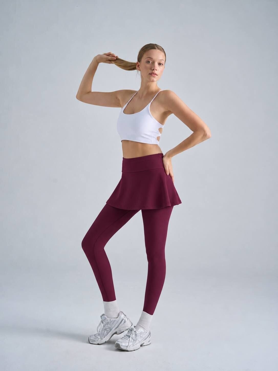 5111 SKIRT - LEGGINGS DAMSON COLOR