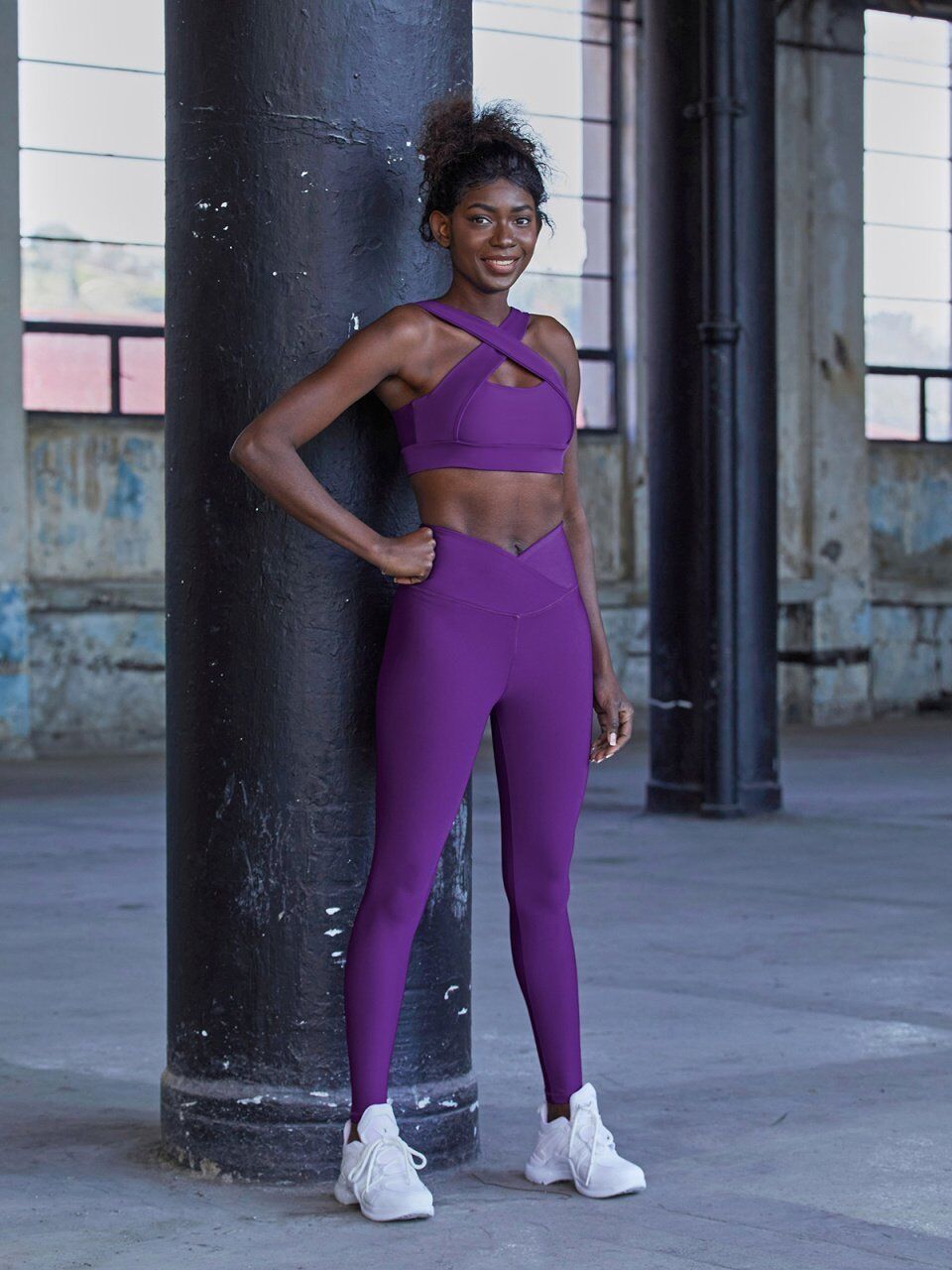 1042 We Waist Leggings Purple Color