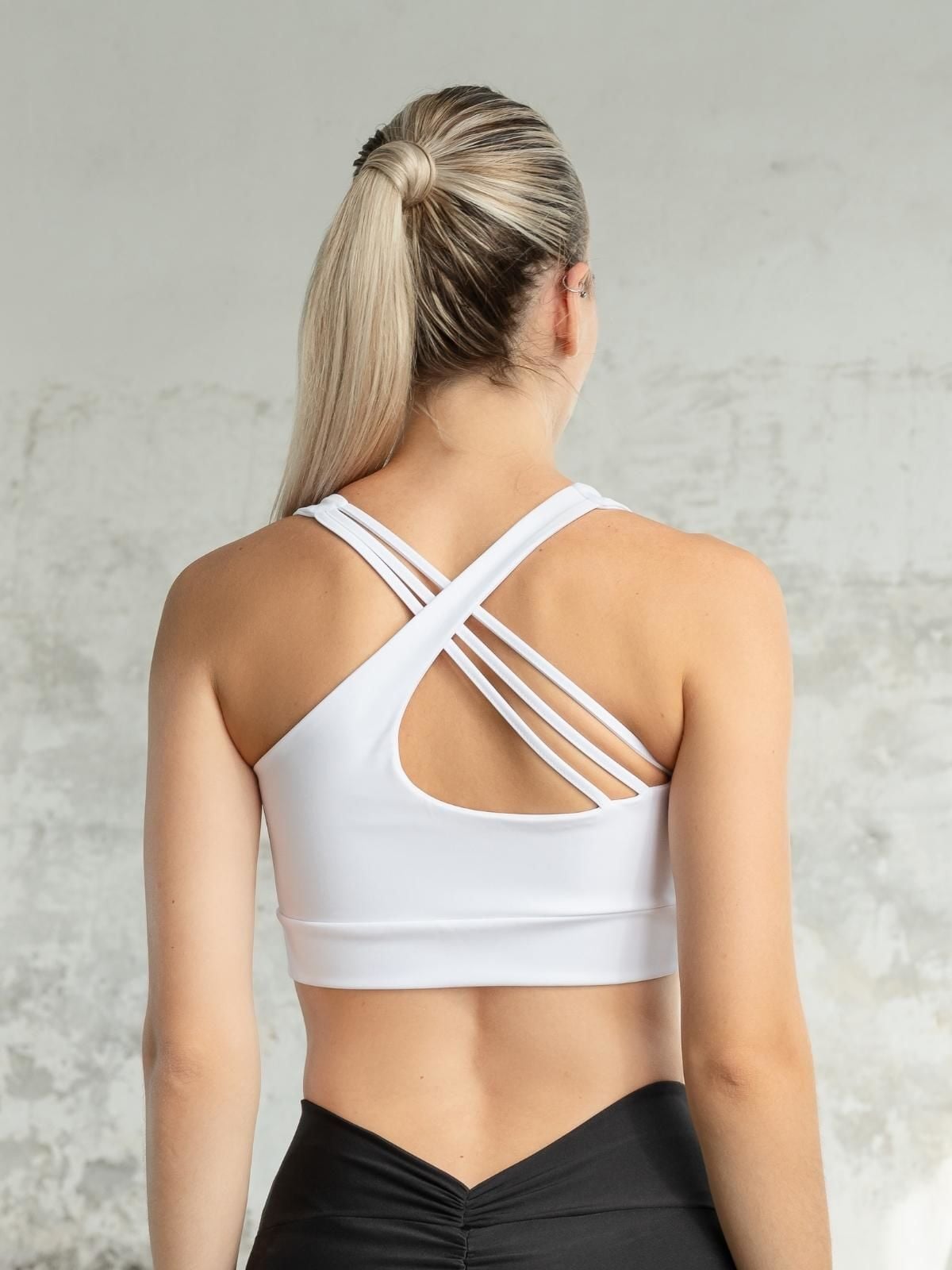 397 Bron Spor Bra White Color