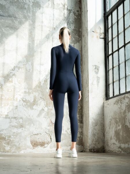 2350 Long Sleeve Jumpsuit Navy Blue