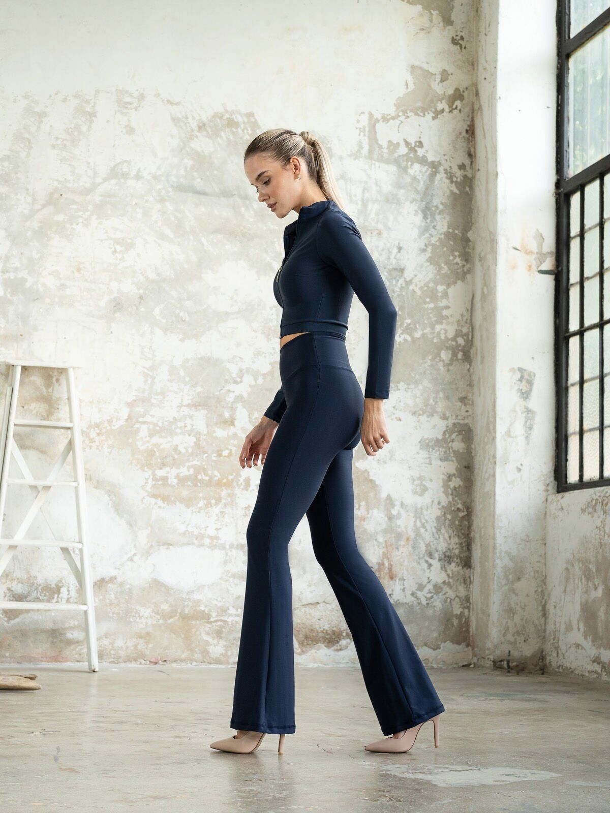 1253 Spanish Leggings Navy Blue