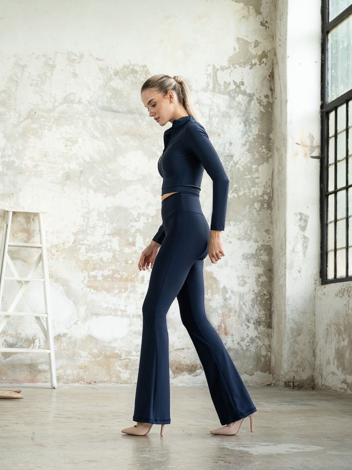 1253 Spanish Leggings Navy Blue
