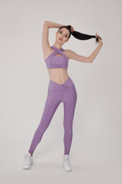 194 Decolette Design Spor Bra Lilla Color