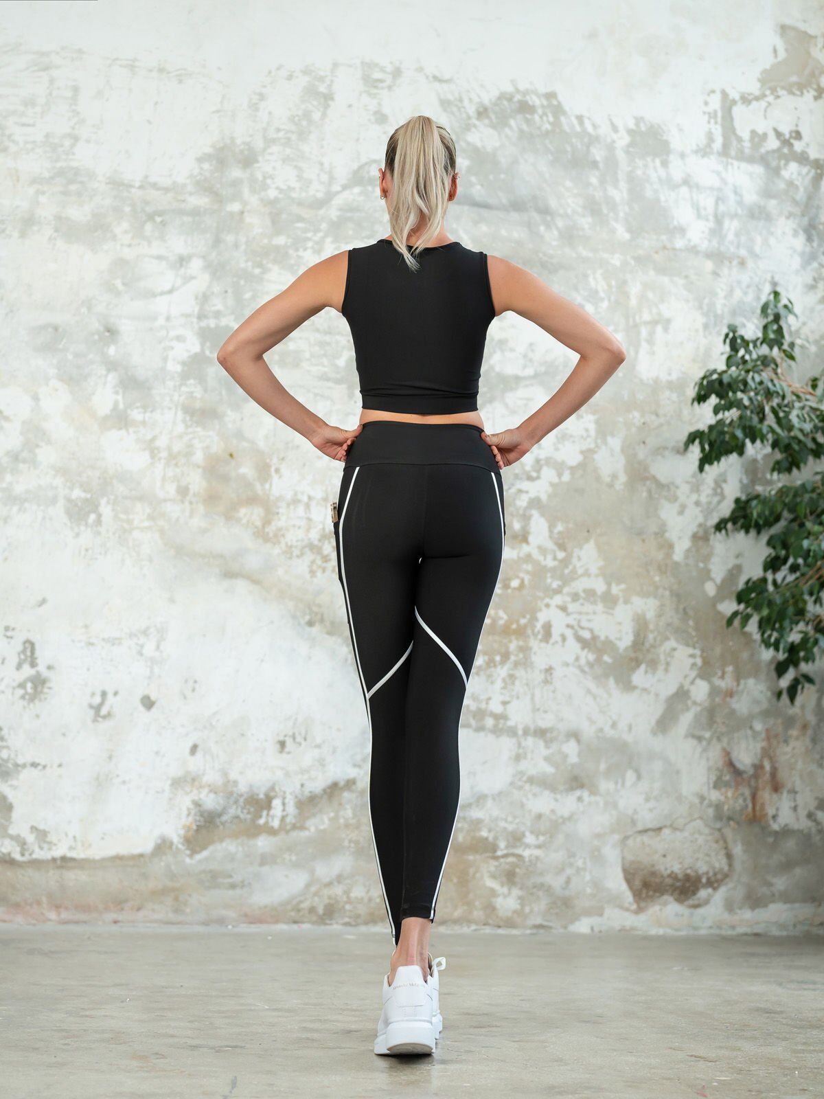 426 Pocket Menton Spor Leggings Black Color