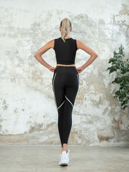 426 Pocket Menton Spor Leggings Black Color