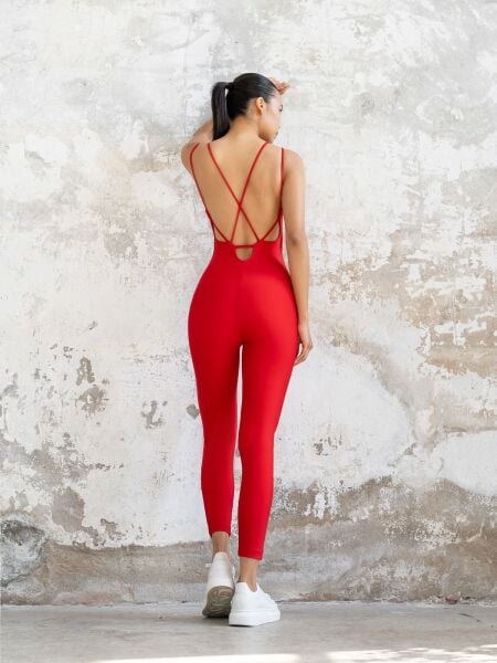 1217 Oslo Jumpsuit Red Color