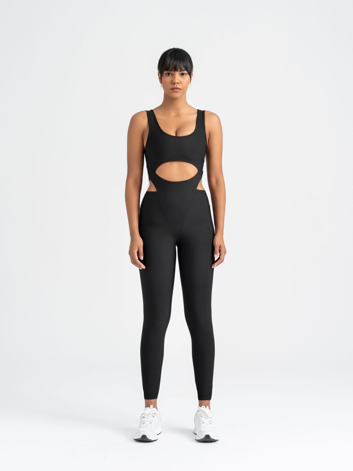 3400 Bold Curve Jumsuit Black Color