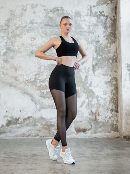 1007 Tülle Detailed Leggings
