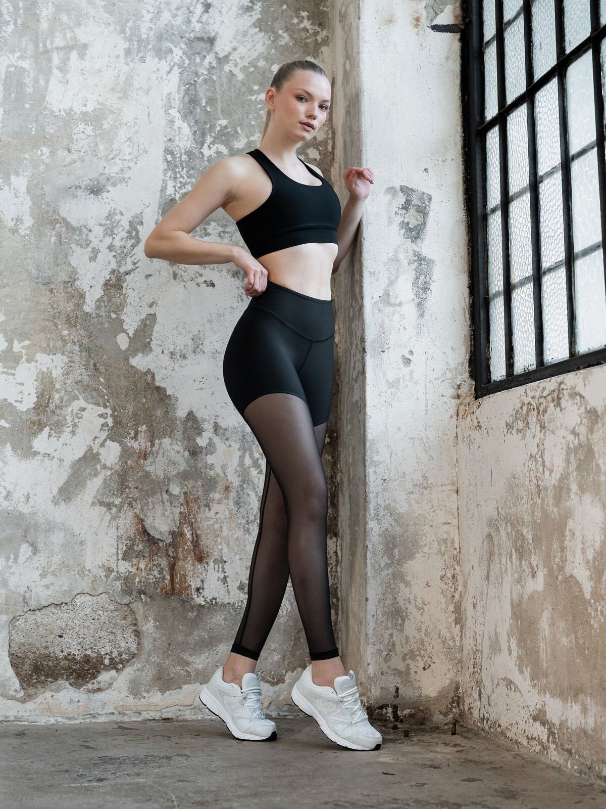 1007 Tülle Detailed Leggings