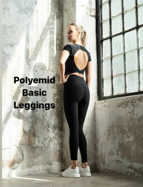 408 Polyemid Leggings Black Color