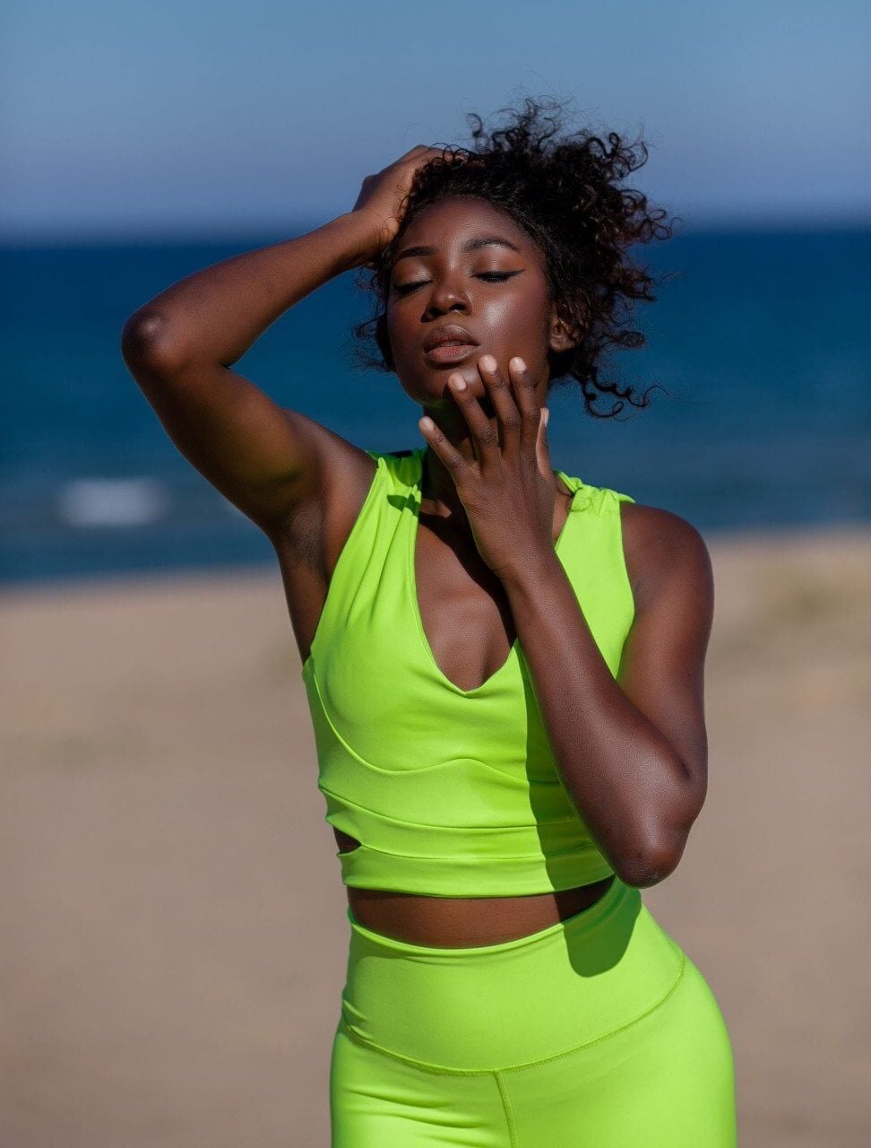 177 Thick Spor Bra Neon Green