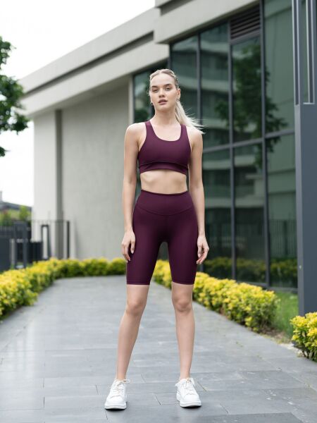 6053 Biker Leggings Damson Color