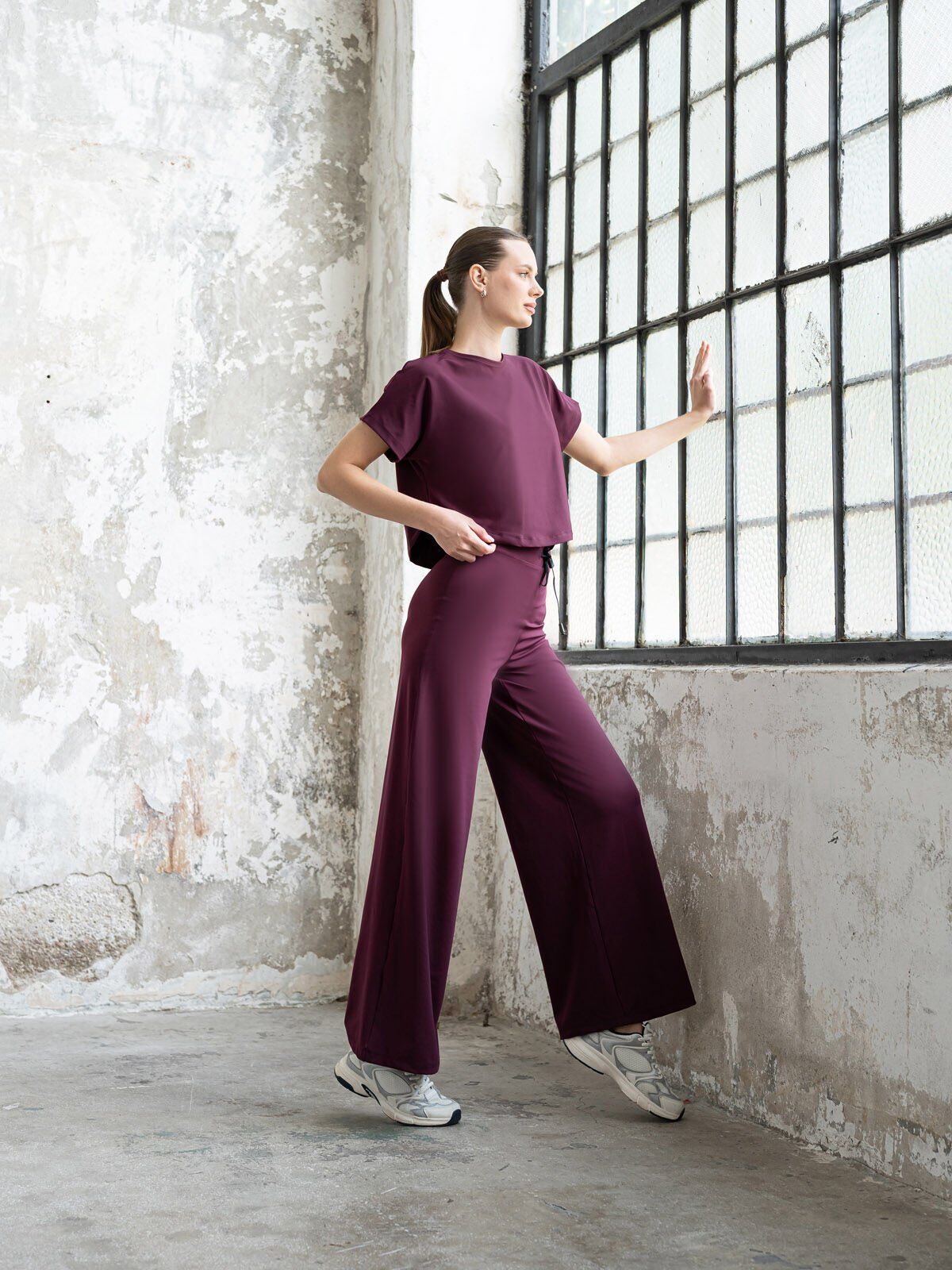 506 Yoga Pants Damson Color