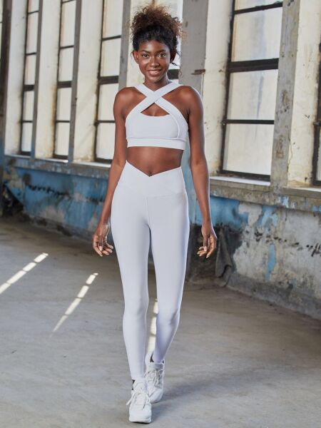1085 We Waist Leggings White Color