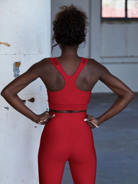 1086 We Waist Leggings Red Color