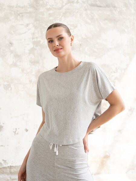 047 Gray Breeze Yoga Tshirt