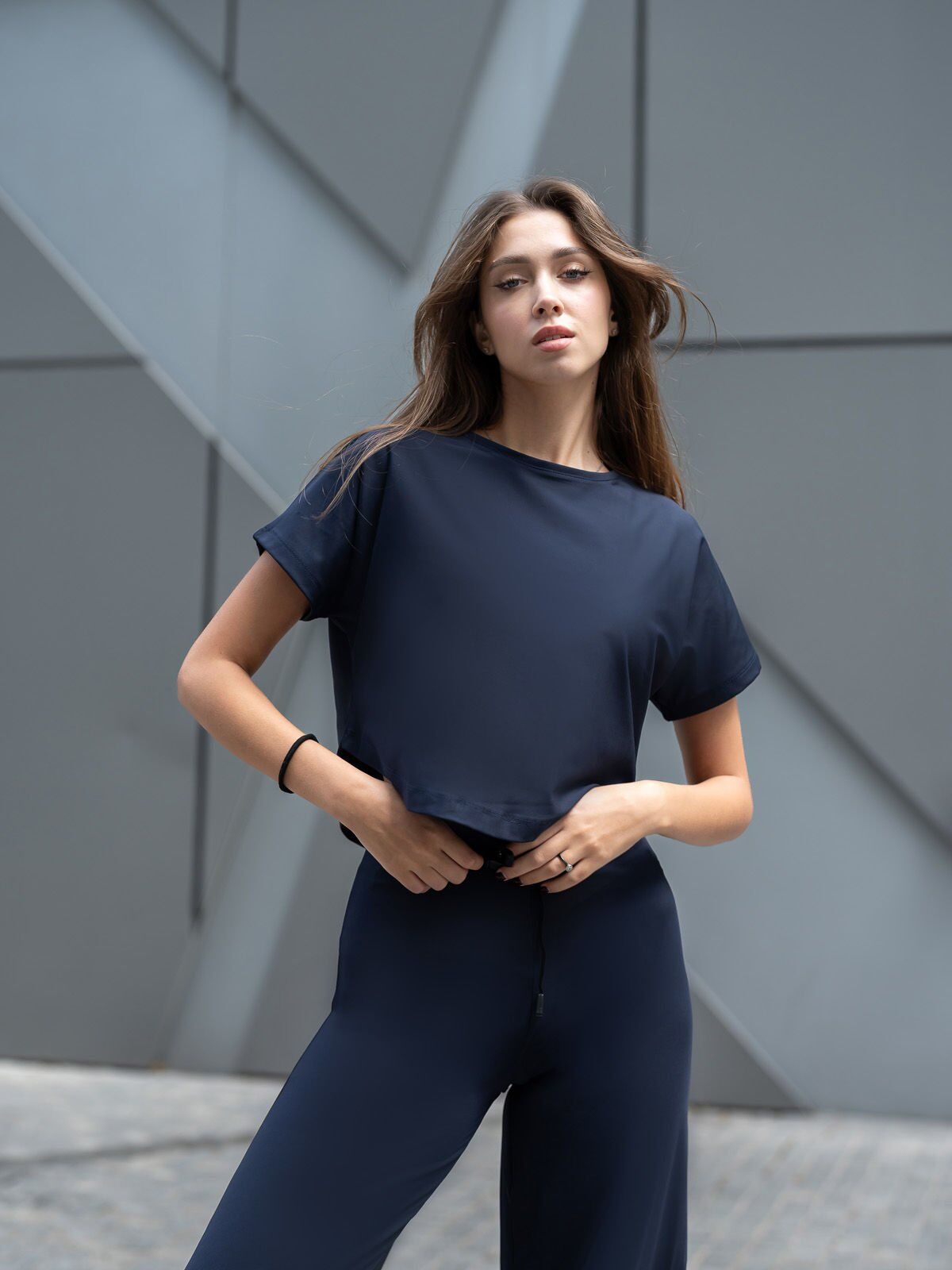 048 Yoga Tshirt  Navy Color