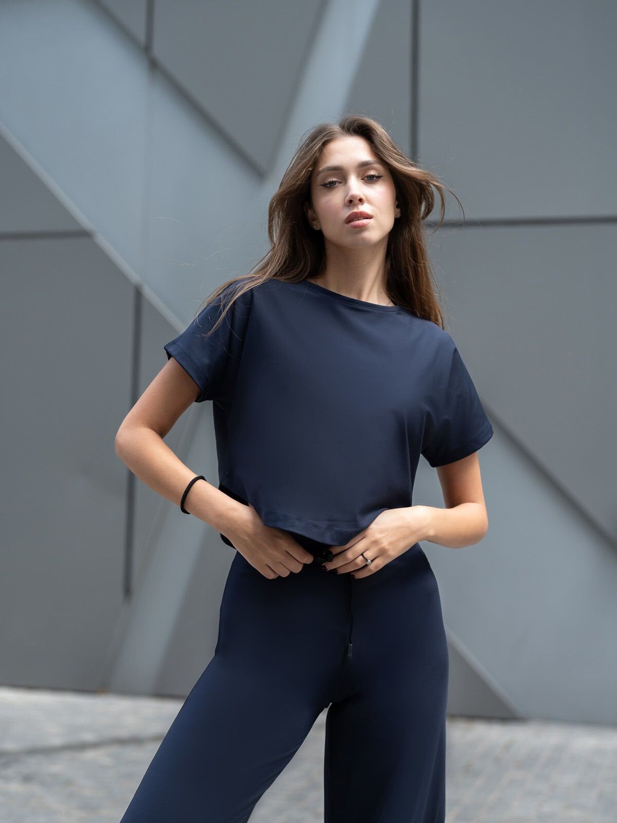 048 Yoga Tshirt  Navy Color