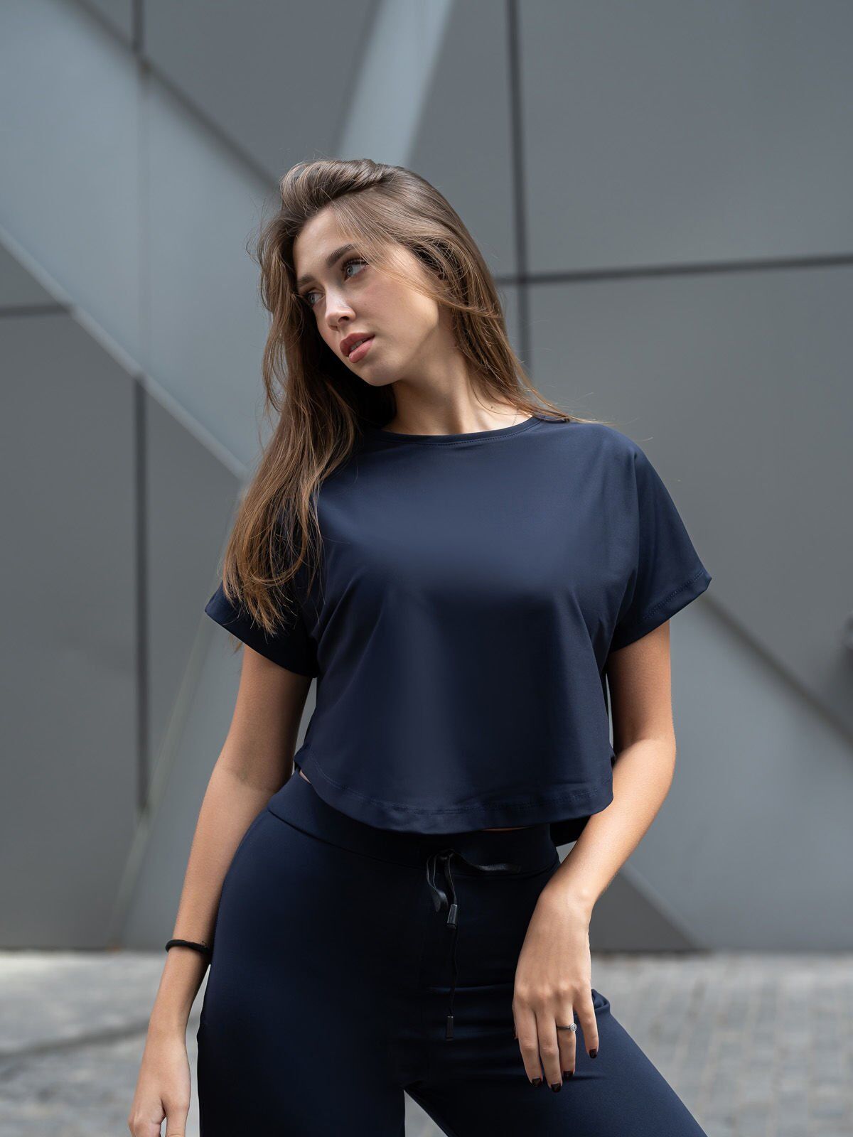 048 Yoga Tshirt  Navy Color