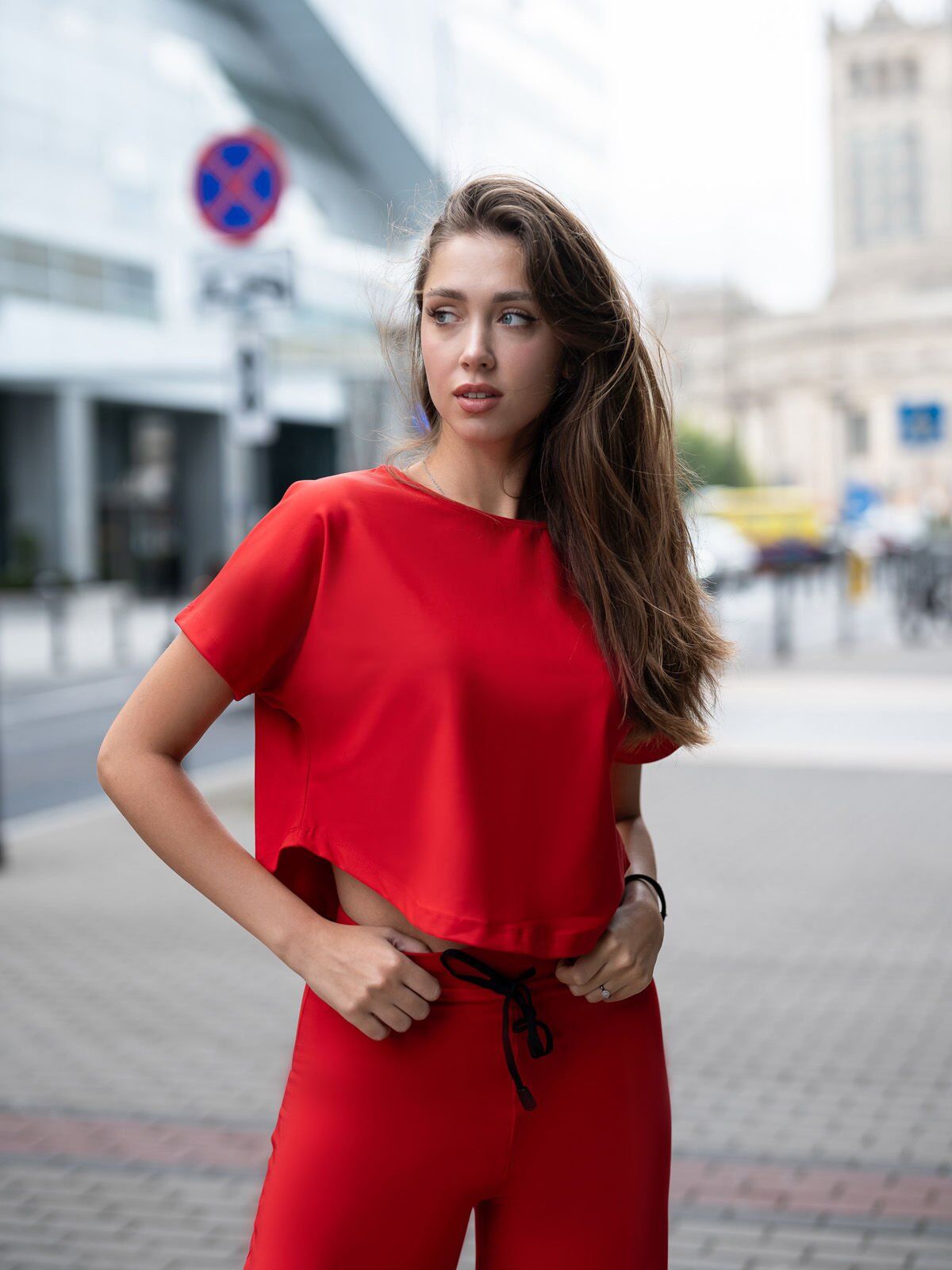 099 Yoga Tshirt Red Color